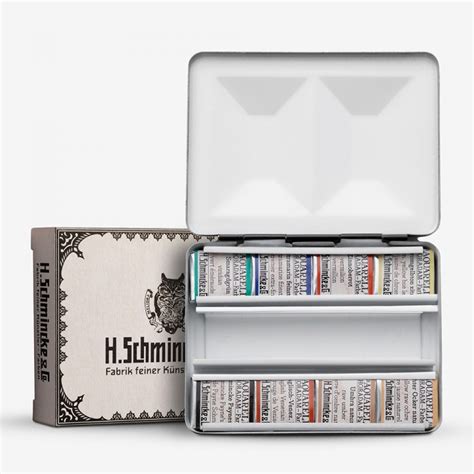 schmincke watercolour metal box set|schmincke retro watercolor set.